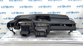 Torpedo front panel with AIRBAG Lexus RX450h 16-19 black, rusty pyropatron