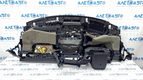 Torpedo front panel with AIRBAG Lexus RX450h 16-19 black, rusty pyropatron