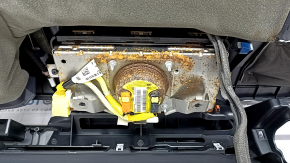 Torpedo front panel with AIRBAG Lexus RX450h 16-19 black, rusty pyropatron
