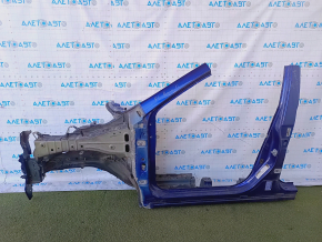 Front quarter left Nissan Rogue 14-20 blue with central pillar