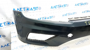 Front bumper bare VW Tiguan 18 - green, paint peeling, pressed