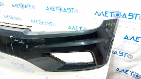 Front bumper bare VW Tiguan 18 - green, paint peeling, pressed