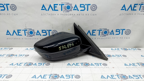 Side mirror right BMW 3 G20 19- 5 pins, turn signal, heated, BSM, Shadow-Line, black