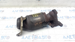 Exhaust manifold with catalytic converter Honda CRV 12-14 2.4 rusty, broken bolt