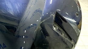 Bare rear bumper Lexus RX350 RX450h 16-19 for parking sensors, blue 8X5, dented, scratches