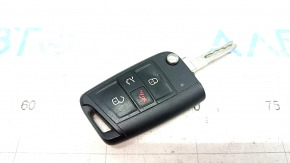 Key VW Tiguan 18- keyless 4 buttons, worn