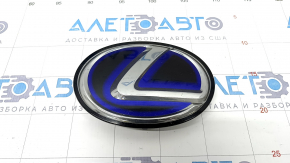 Radiator grill emblem Lexus RX450h 16-19 under radar, sand, broken guides
