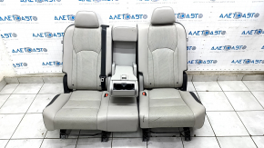 Rear row of seats 2 row Lexus RX350 RX450h 16-19 without AIRBAG, mechanical, gray leather, perforation, scratches, broken cup holder, dry cleaning, rusty guides