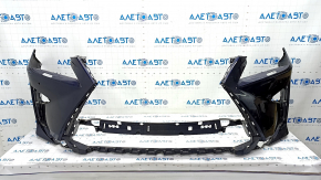 Bare front bumper Lexus RX350 RX450h 16-19 for parking sensors and headlight washers, blue 8X5, scratches, crack in mount