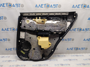 Door trim card rear left Lexus NX300 NX300h 18-20 black with beige insert, molding under carbon, scratches, bumps