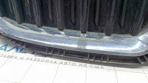 Radiator grill assembly BMW 3 G20 19-22 with blinds, chrome, without chamber, sand, break, break crepe