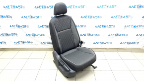 Passenger seat VW Tiguan 18- without airbag, mechanical, cloth, black-gray under a diamond