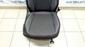 Passenger seat VW Tiguan 18- without airbag, mechanical, cloth, black-gray under a diamond