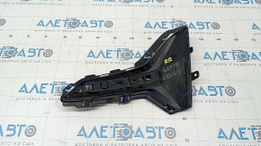 Rear bumper grille right BMW 3 G20 19-22 without chrome moldings, cracked fastener