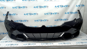 Front bumper complete BMW 3 G20 19-22 with parking sensors and wiring, black, cracks, scratches
