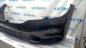 Front bumper complete BMW 3 G20 19-22 with parking sensors and wiring, black, cracks, scratches