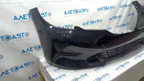 Front bumper complete BMW 3 G20 19-22 with parking sensors and wiring, black, cracks, scratches