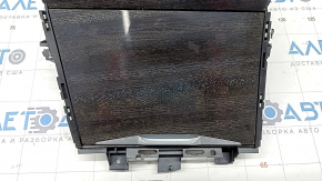 Box pocket center console with cup holders BMW 3 G20 19-22 under gray wood with wireless charging