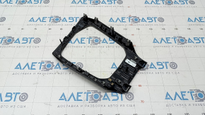BMW 3 G20 19 center console trim - gray wood, cracks, broken fasteners