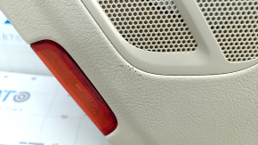 Door trim card rear right VW Touareg 11-14 leather beige with brown, without curtain, wood insert, with tweeter, burns