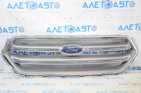 Radiator grill grill Ford Escape MK3 17-19 rest gray with chrome with emblem, sand, chips