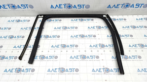 Upper rear right door molding VW Touareg 11-17 chrome with glass seal