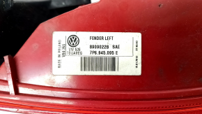 Light outer wing left VW Touareg 11-14 halogen, scratches, cracks, broken guide pads