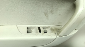 Door trim card front left VW Touareg 11-14 leather beige with brown, wood insert, with tweeter, for seat memory, scratches, for dry cleaning
