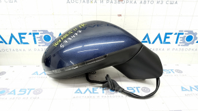 Side mirror right VW Touareg 11-14 13 pins, turn signal, heating, backlight, auto-dimming, blue