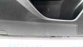 Door trim card front left Honda Accord 13-17 black with black insert cloth, armrest cloth, handle molding black gloss, scratches