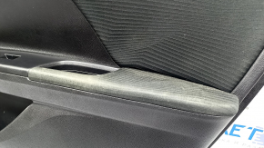 Door trim card front right Honda Accord 13-17 black with black insert cloth, armrest cloth, handle molding black gloss, for cleaning