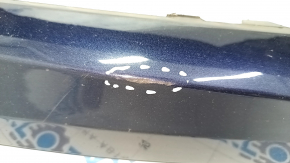 Bare front bumper VW Touareg 11-14 without parking sensors, under headlight washers, blue LH5X, scratches, dented, cracks in fasteners