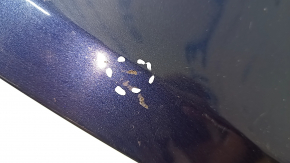 Bare front bumper VW Touareg 11-14 without parking sensors, under headlight washers, blue LH5X, scratches, dented, cracks in fasteners