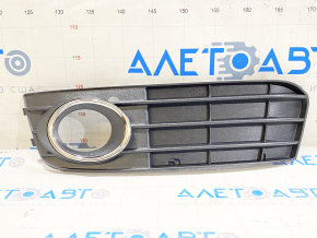 Front bumper grille left Audi A4 B8 08-12 pre-rest with chrome frame