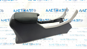 Console central armrest Honda Accord 13-17 velour, black, gray pads, scratches