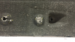 Left underbody protection Chevrolet Volt 16 - worn, tears