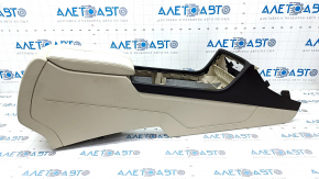 Central console armrest VW Touareg 11-17 beige leather, 2 armrests