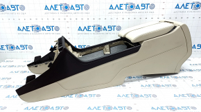 Central console armrest VW Touareg 11-17 beige leather, 2 armrests