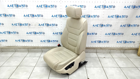 Driver's seat VW Touareg 11-16 with airbag, electric, heated, beige leather, seat control pad is broken