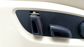 Passenger seat VW Touareg 11-16 with airbag, electric, heated, beige leather, seat control pad is broken