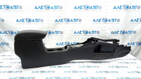 Console center armrest and cup holders Jeep Compass 17-21 leather black, scratches, for cleaning