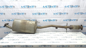 Exhaust line middle part with catalytic converter Lexus RX450h 16-22 rusty, dented, bolts broken