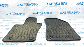 Set of floor mats for Jeep Compass 17 - black, rubber, for cleaning