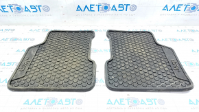 Set of floor mats for Jeep Compass 17 - black, rubber, for cleaning