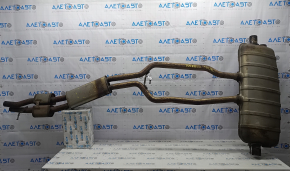 Exhaust line middle part assembled barrel VW Touareg 11-17 3.6 dented