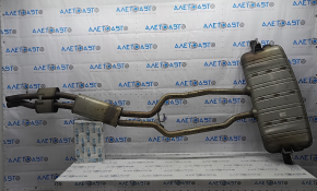 Exhaust line middle part assembled barrel VW Touareg 11-17 3.6 dented