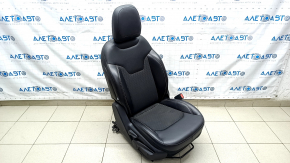 Passenger seat Jeep Compass 17- with airbag, mechanical, combined, leather + cloth, black, for dry cleaning