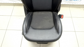 Passenger seat Jeep Compass 17- with airbag, mechanical, combined, leather + cloth, black, for dry cleaning