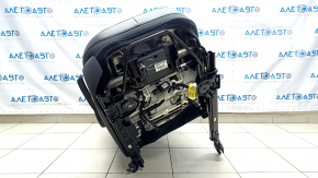 Passenger seat Jeep Compass 17- with airbag, mechanical, combined, leather + cloth, black, for dry cleaning
