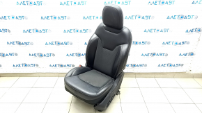 Driver's seat Jeep Compass 17- with airbag, electric, combined, leather + cloth, black, broken pad mount